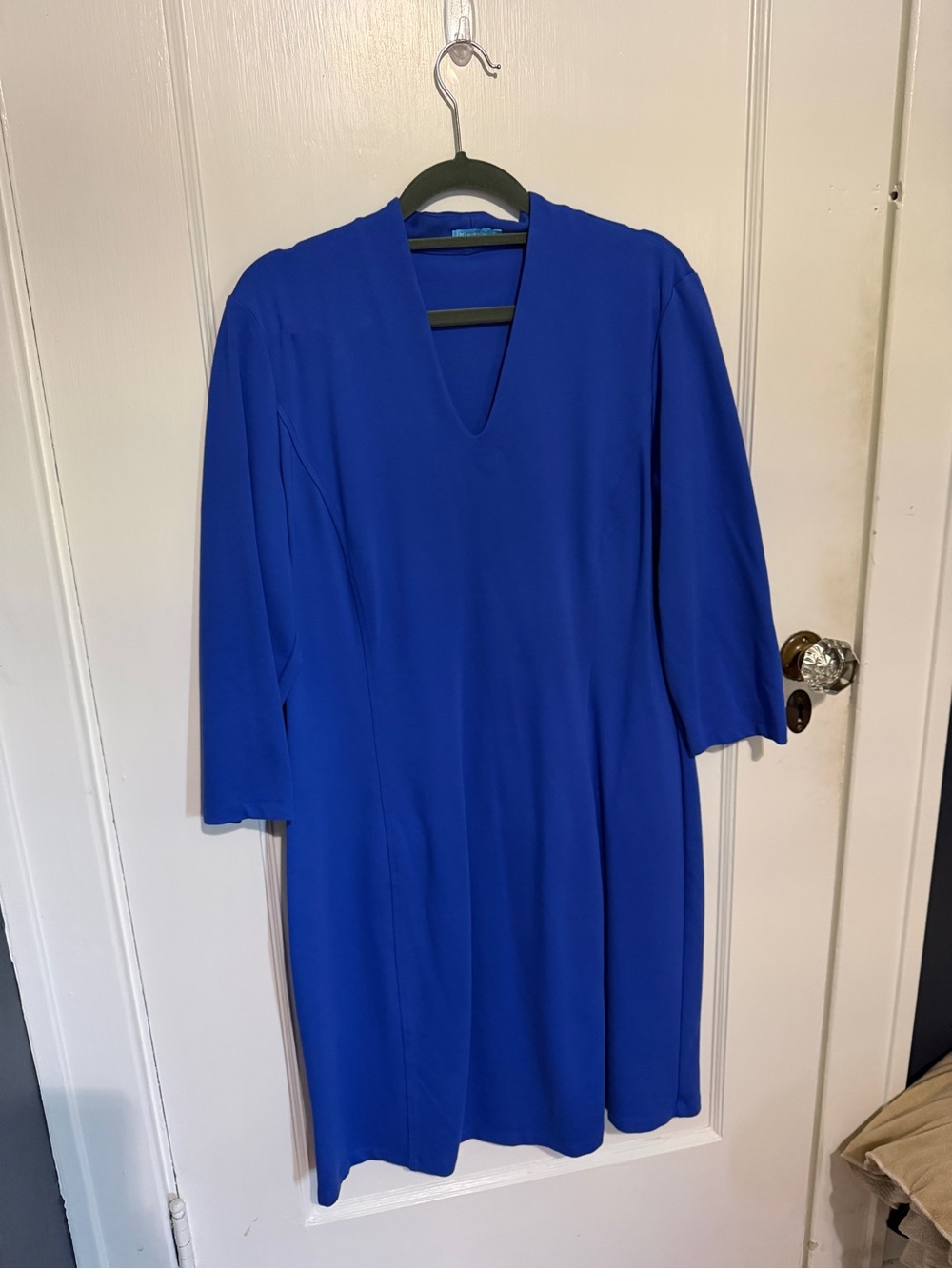 J McLaughlin Royal Blue Midi Dress with V-Neck